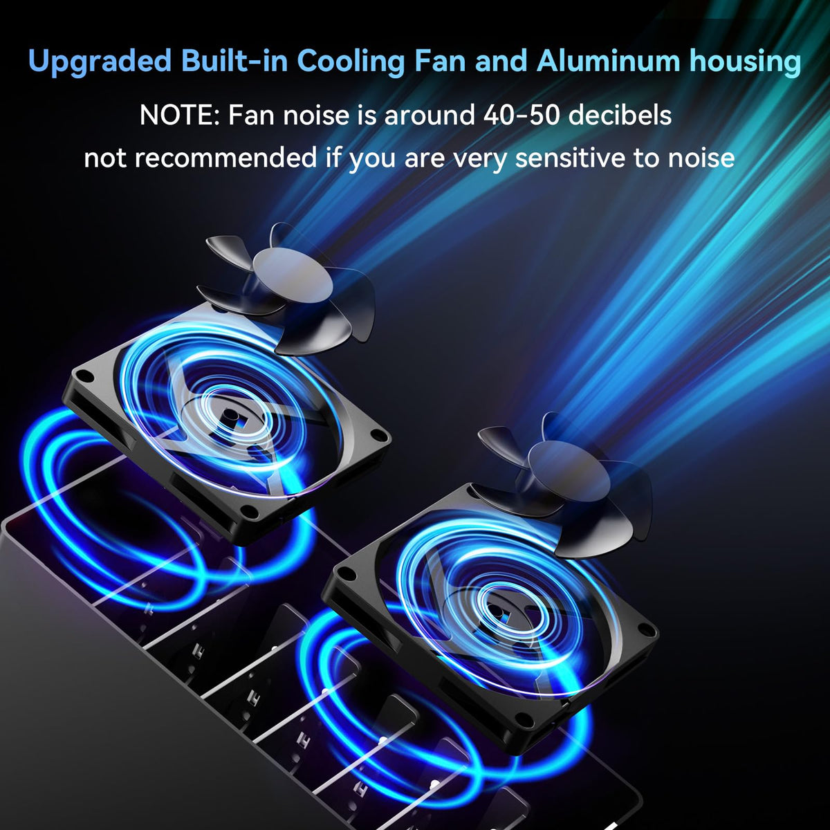 Aluminum 8 Bay Hard Drive RAID Enclosure with Cooling Fan H708821