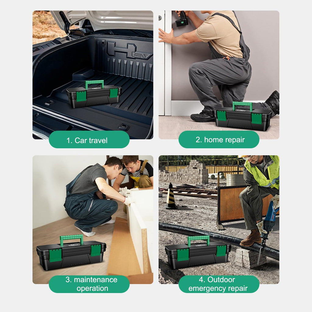 10-inch Plastic Tool Box with Handle and Removable Tray Z43120