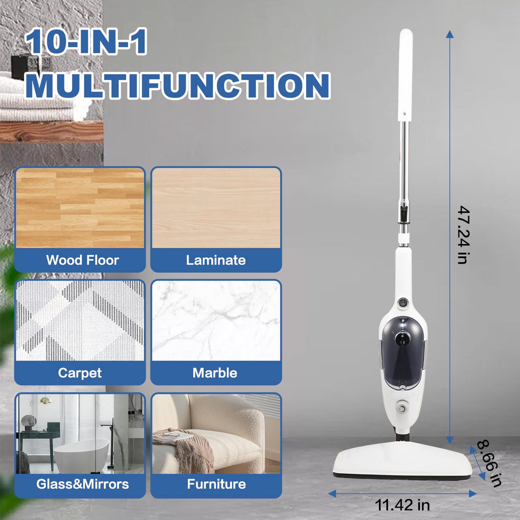 10-in-1 Detachable Handheld Steam Mop Cleaner M276