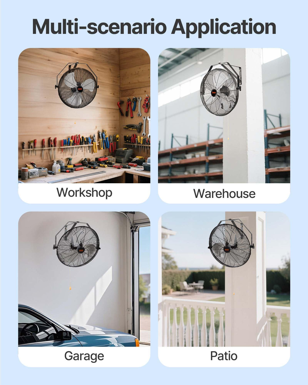 18 Inch 3-speed Wall Mounted Metal Fan L777788
