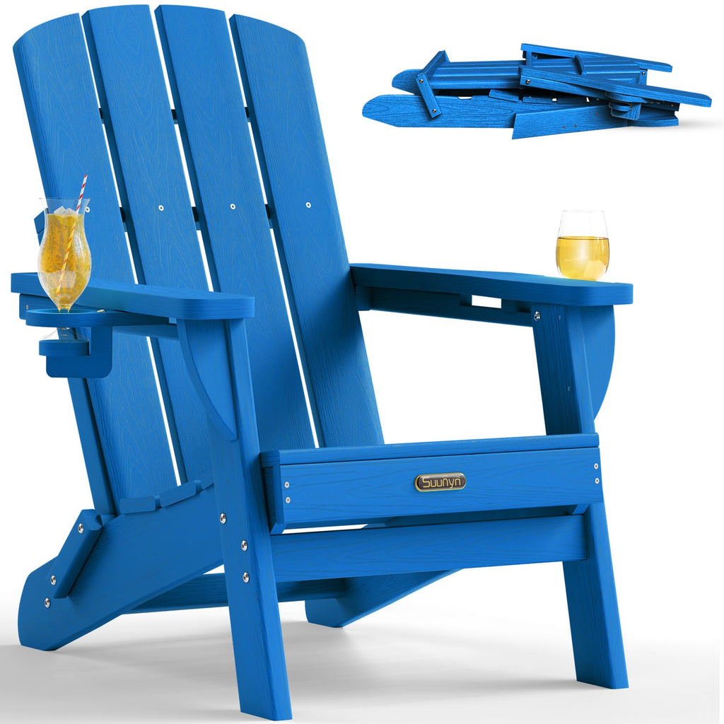 Folding Adirondack Chair with 2 Cup Holders Z98333
