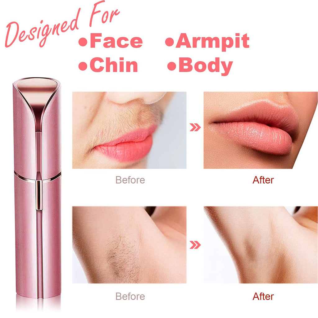 Pink Portable Electric Facial Hair Remover K6710