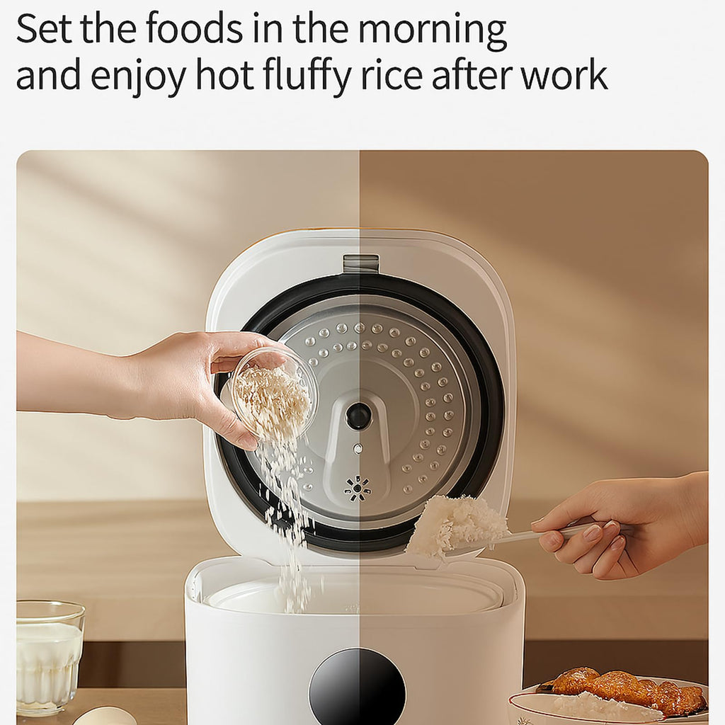 Low Sugar 3L Ceramic Rice Cooker with Steamer Basket Y7144