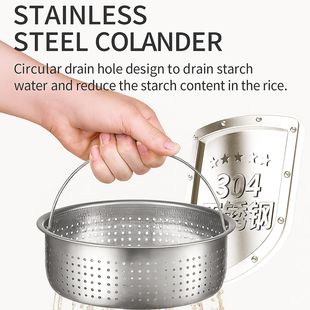 Low Sugar 3L Ceramic Rice Cooker with Steamer Basket Y7144