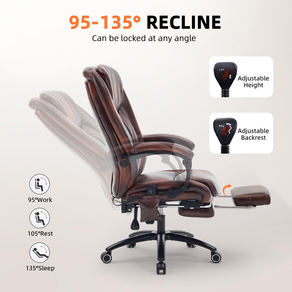 Massage Office Chair with Heat and Foot Rest E8639