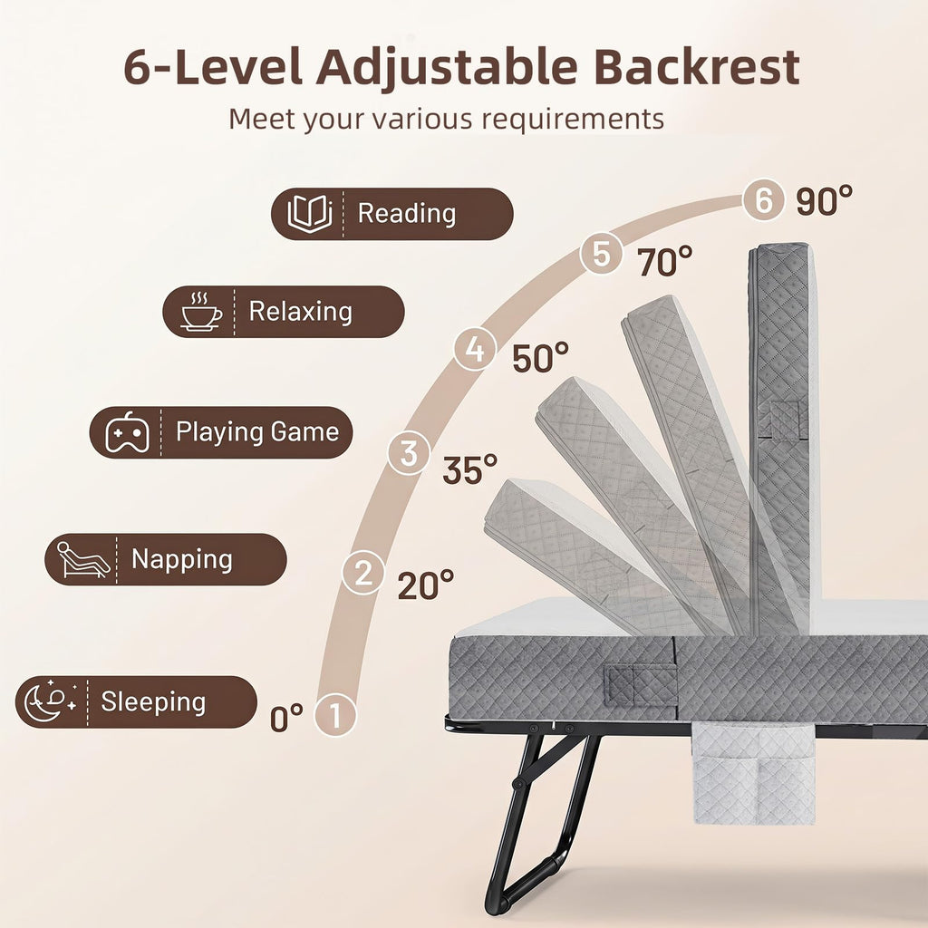 Adjustable Folding Bed with Mattress H542