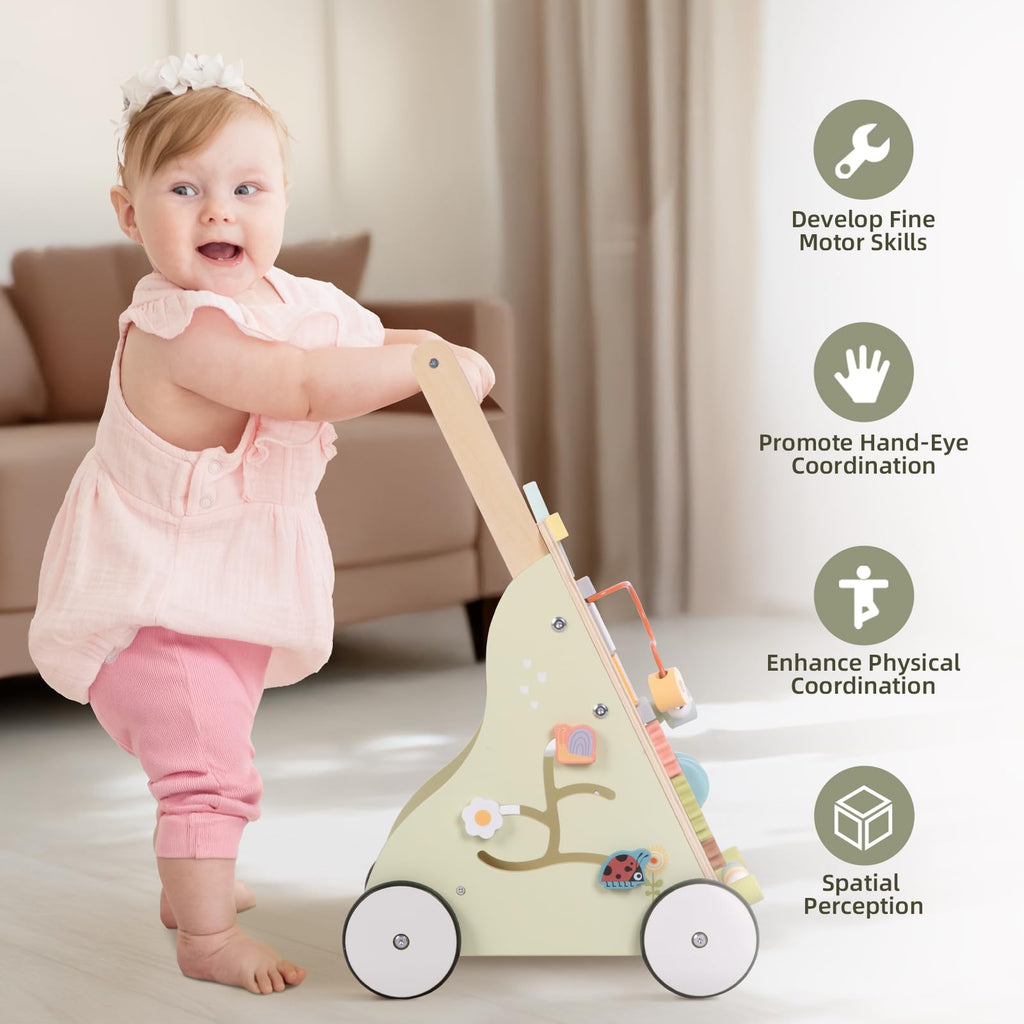 Wooden Baby Walker with Wheels H989