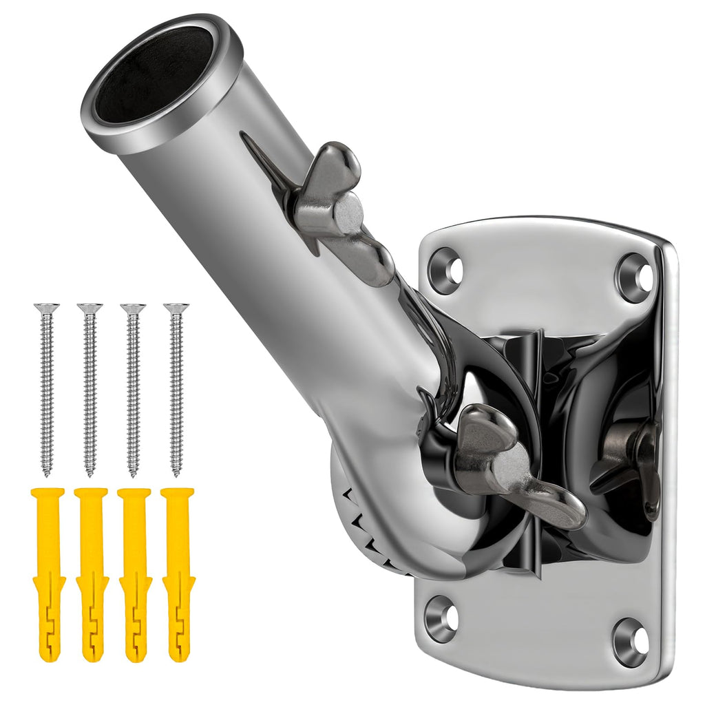 316 Stainless Steel Flag Pole Holder Bracket with Drain Hole, 1" L5326