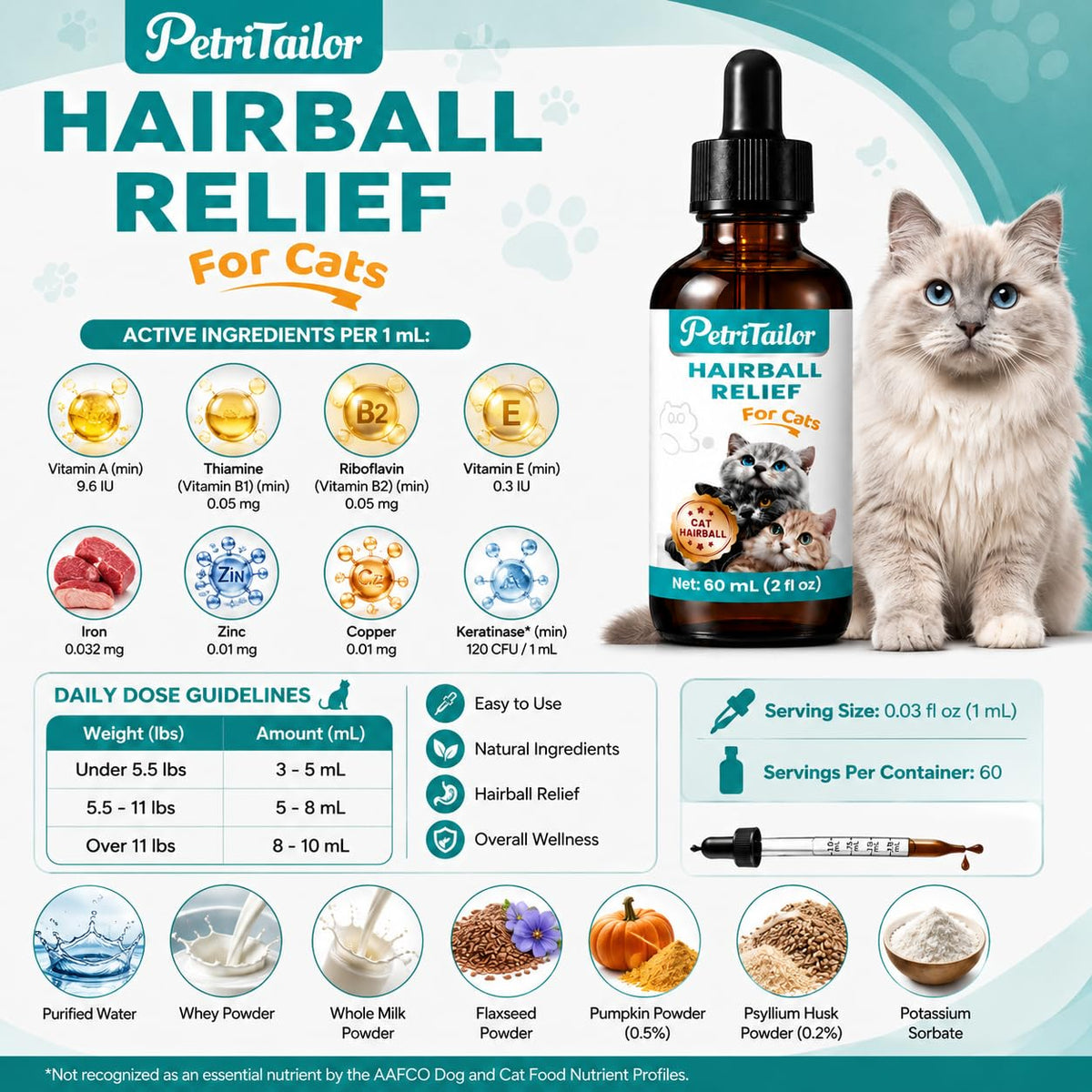 Cat Hairball Remedy Drops O956