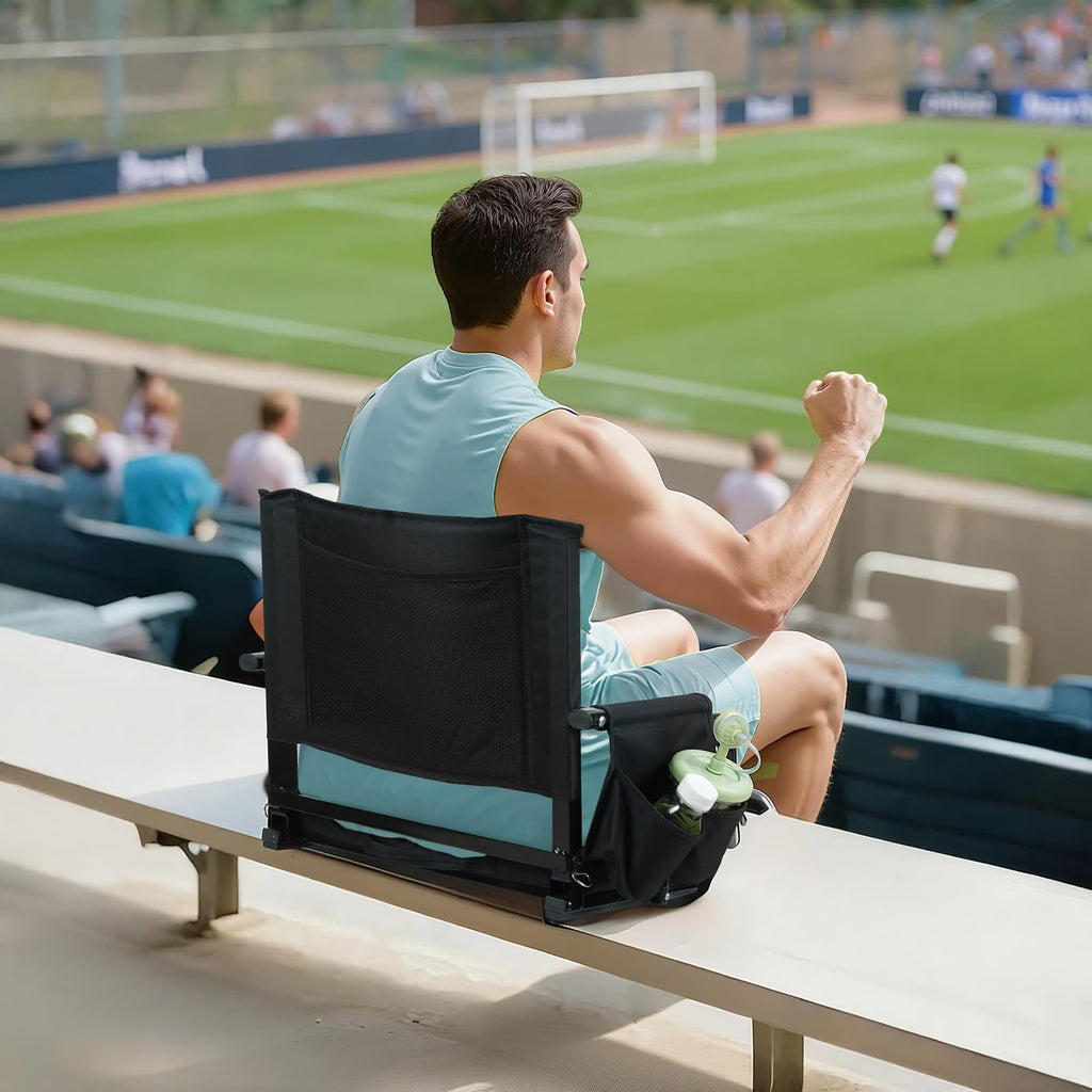 2 Pcs Folding Stadium Seat with Cup Holder A476