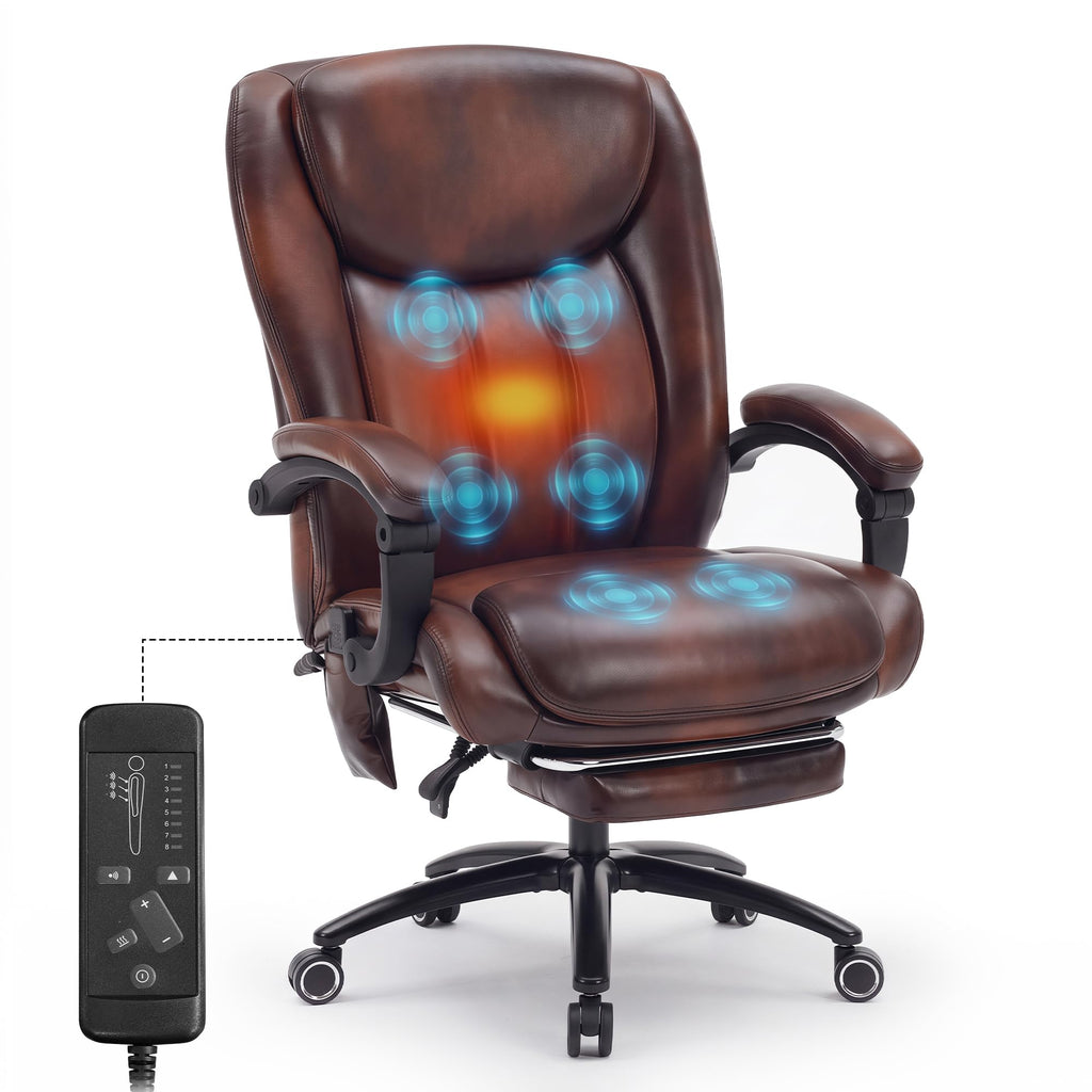 Massage Office Chair with Heat and Foot Rest E8639