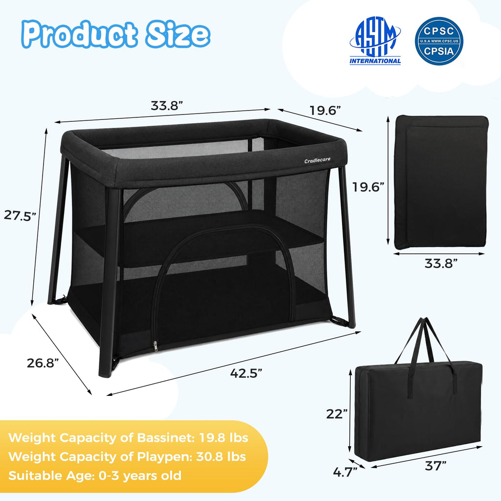 Portable Playpen with Bassinet B4238
