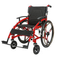 Folding Transport Wheelchair with Detachable Full Arms and Elevating Leg Rest W632201