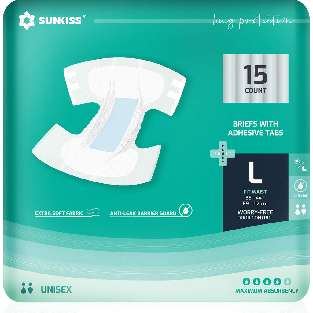 Adult Diapers Large 15 Count & Wet Wipes 200 Count G4454