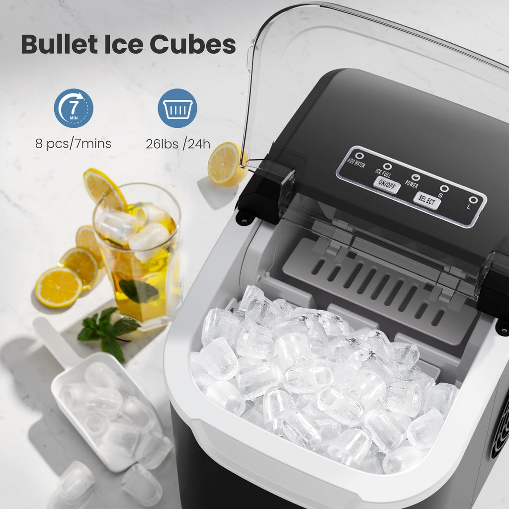 Black Countertop Ice Maker F822240