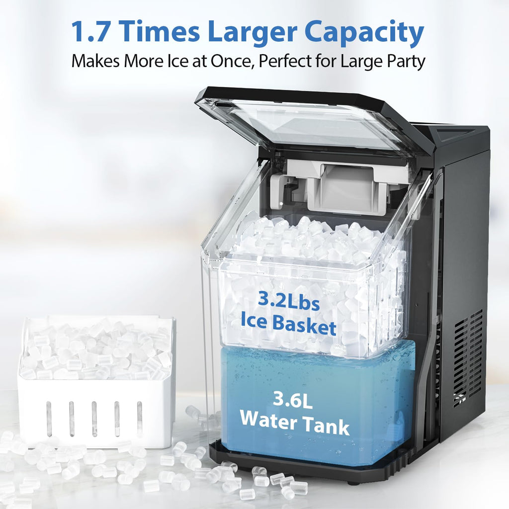 55lbs/Day Self-Cleaning Stainless Steel Nugget Ice Maker X33605