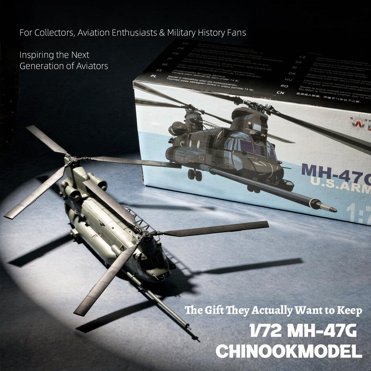 1/72 MH-47G Chinook Die-cast Metal Helicopter Model X35108