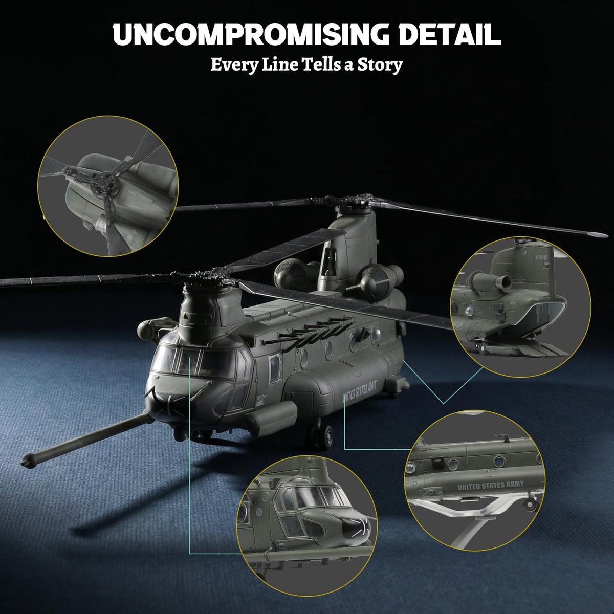 1/72 MH-47G Chinook Die-cast Metal Helicopter Model X35108