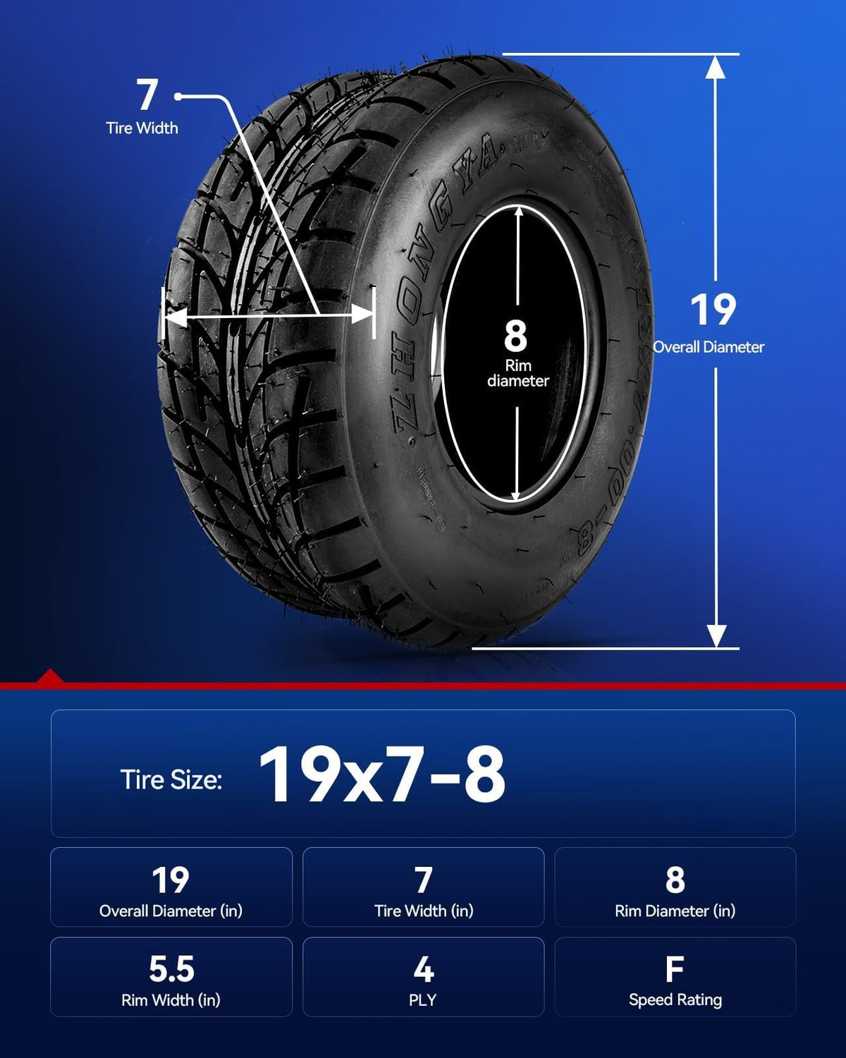 All-Terrain Tires 19x7-8 Set 2 R499