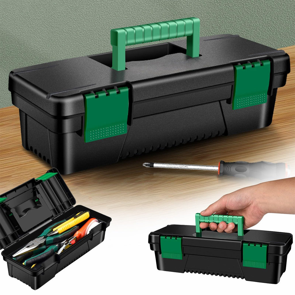 10-inch Plastic Tool Box with Handle and Removable Tray Z43120