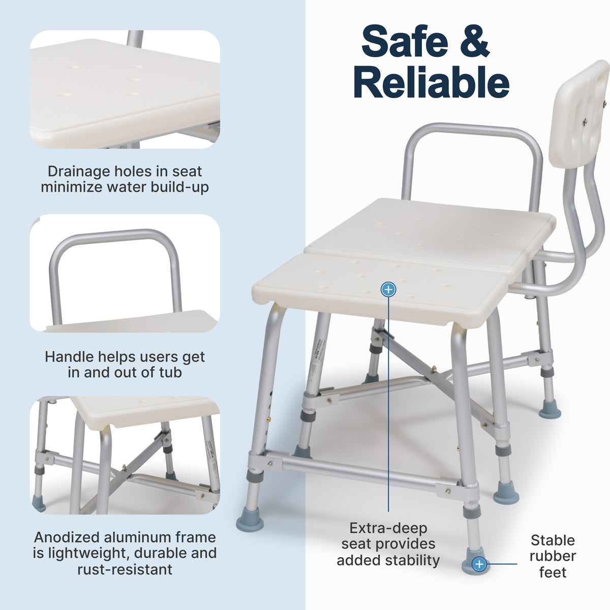 Heavy-Duty Bariatric Tub Transfer Bench Q210