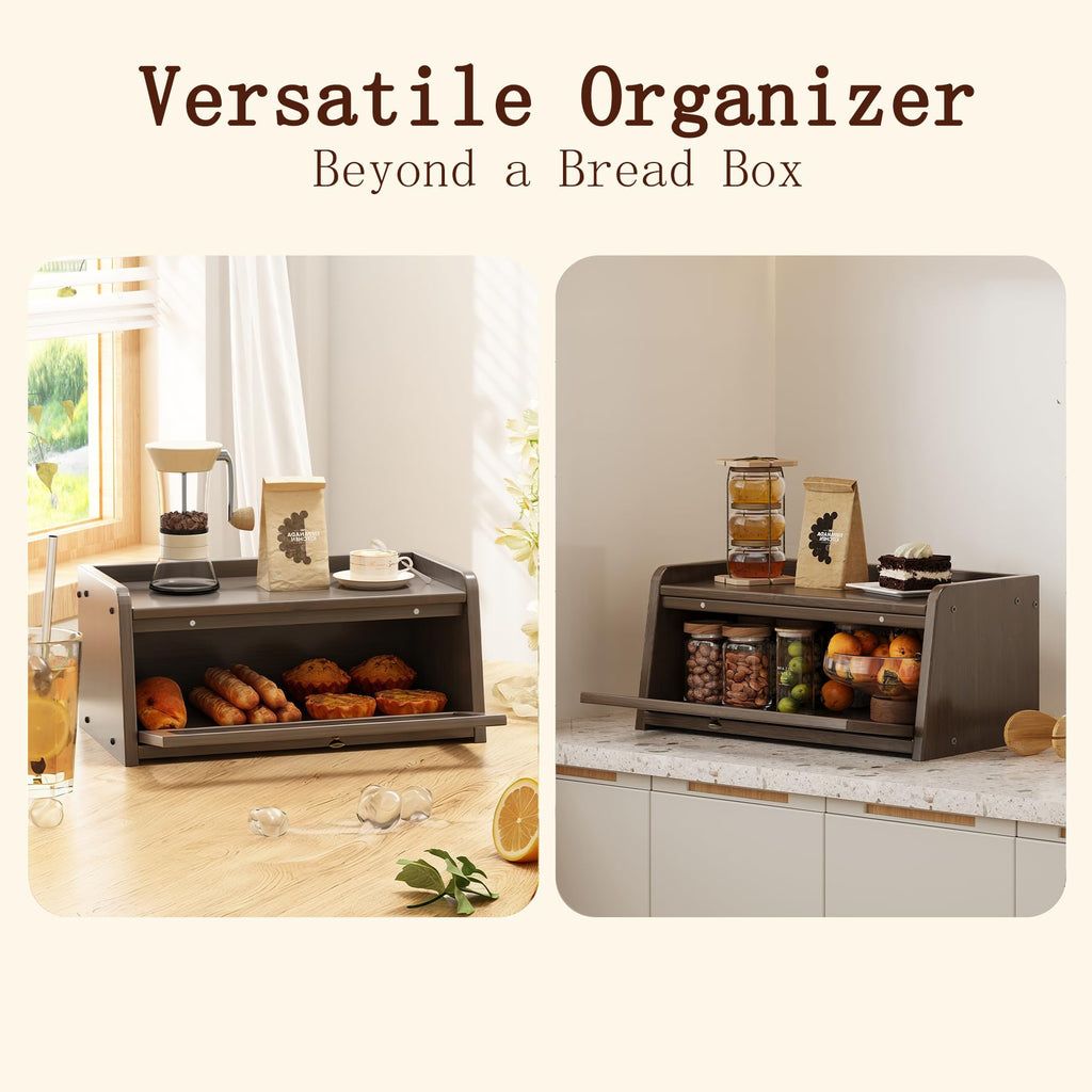 Bamboo Bread Box with Window S5087