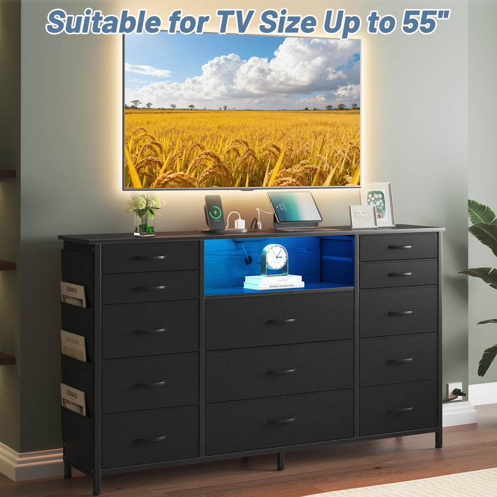 13 Drawer Fabric Dresser M7710