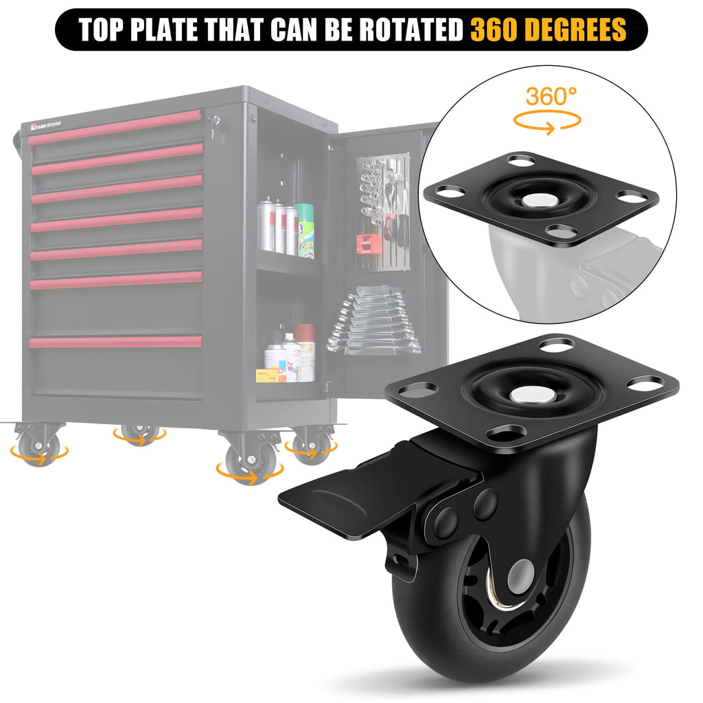 3” Lock Casters Set of 4 Heavy Duty J438