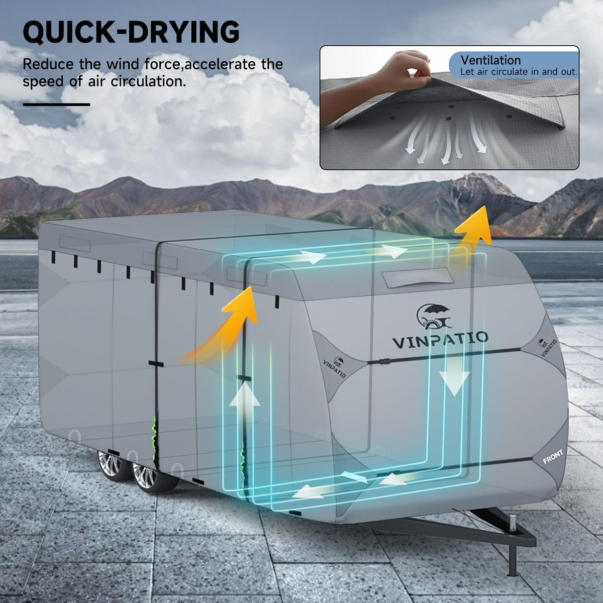 7 Layers Travel Trailer Cover Fits 30'-33' J513722