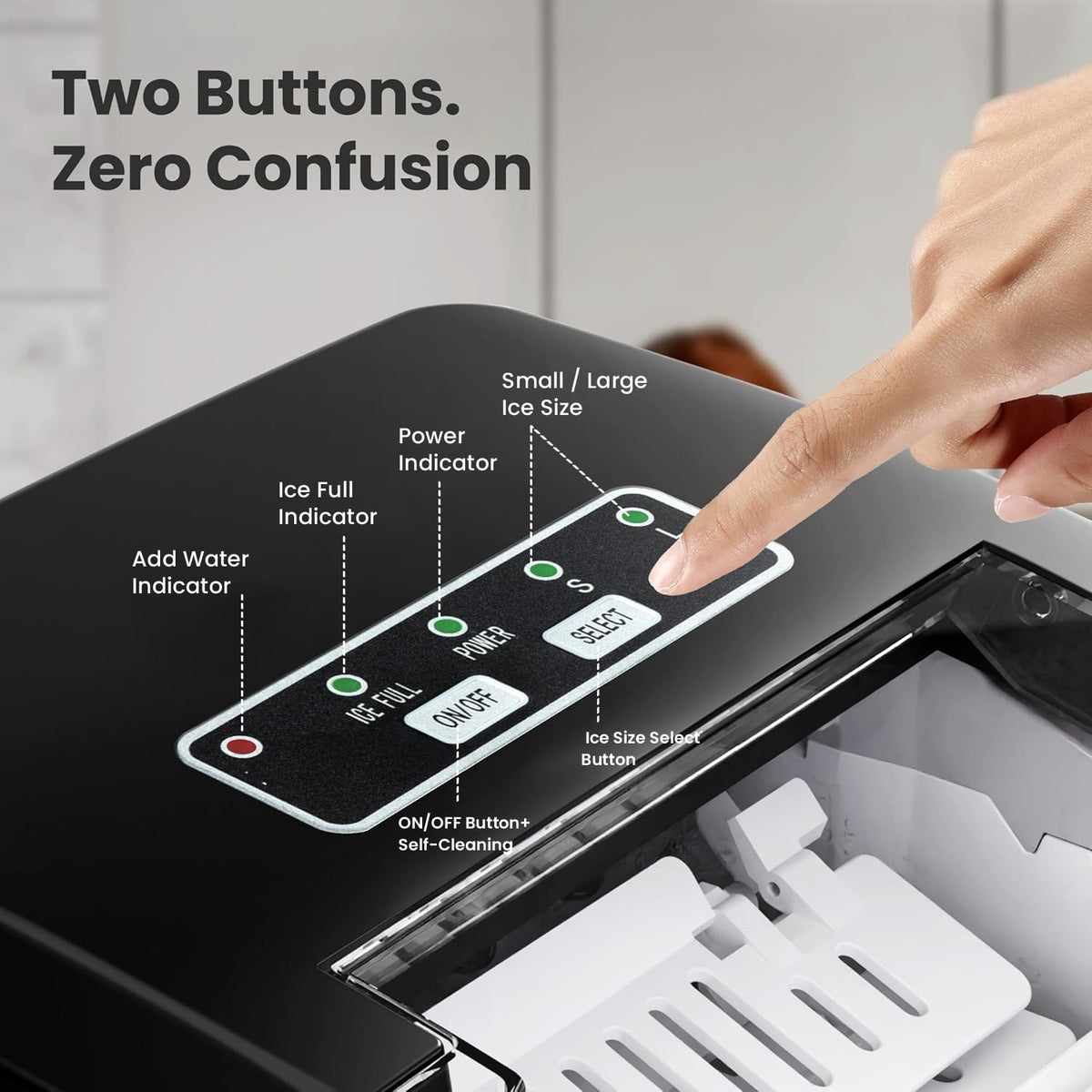 Black Countertop Ice Maker F822240