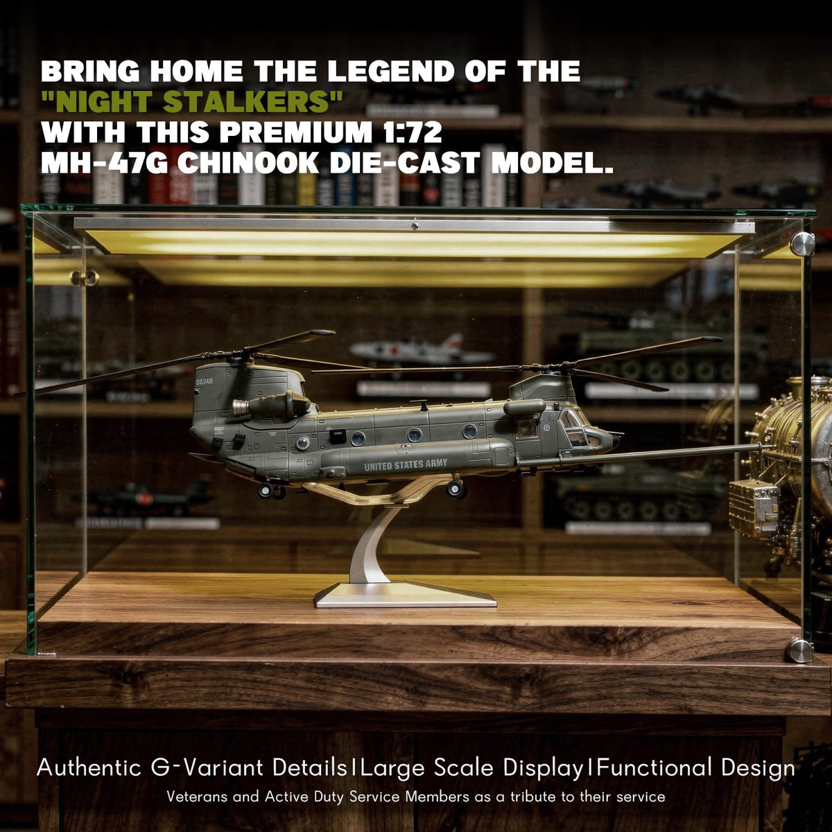1/72 MH-47G Chinook Die-cast Metal Helicopter Model X35108