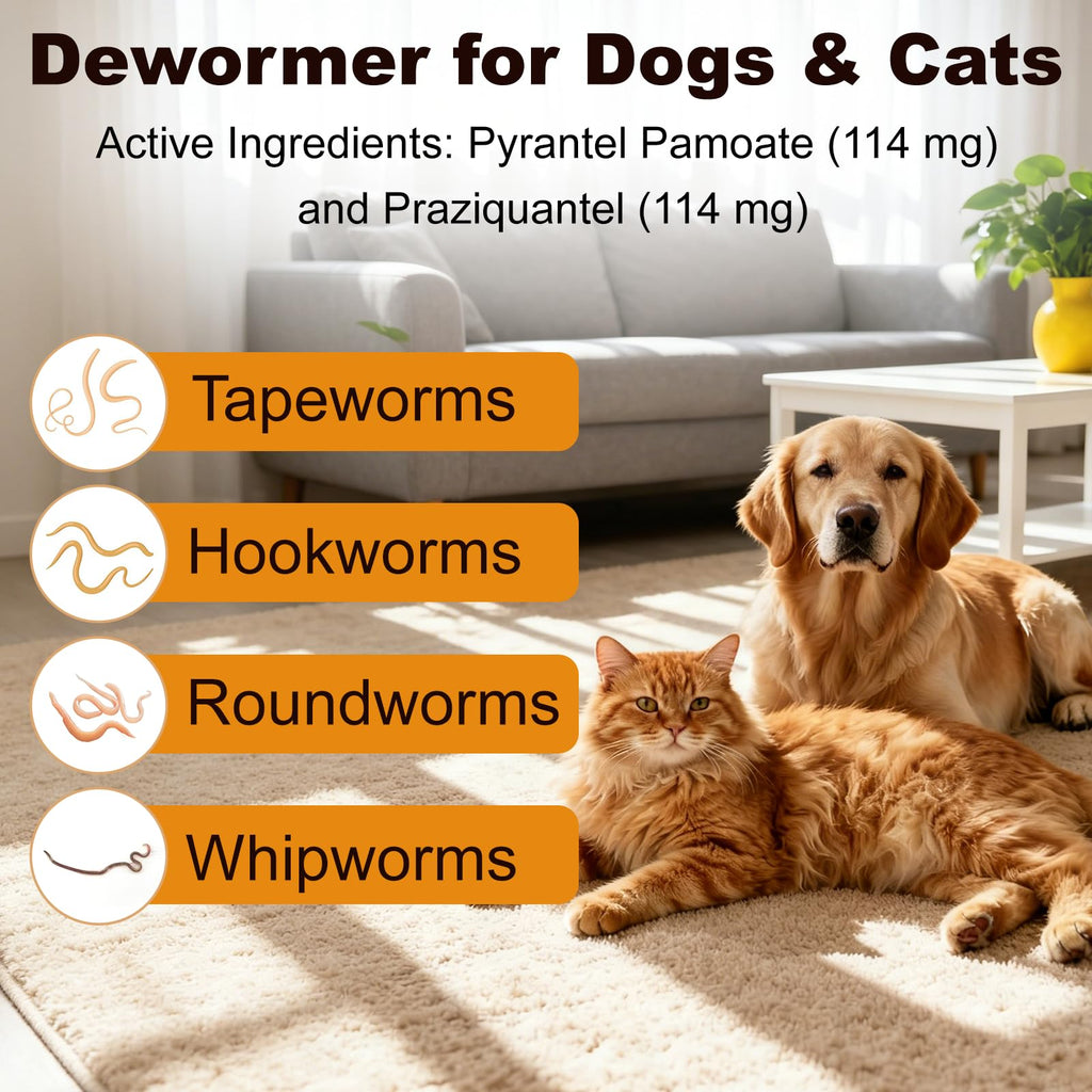7 Way Dewormer Flavored Chewables for Dogs & Cats, 50 Count R84211