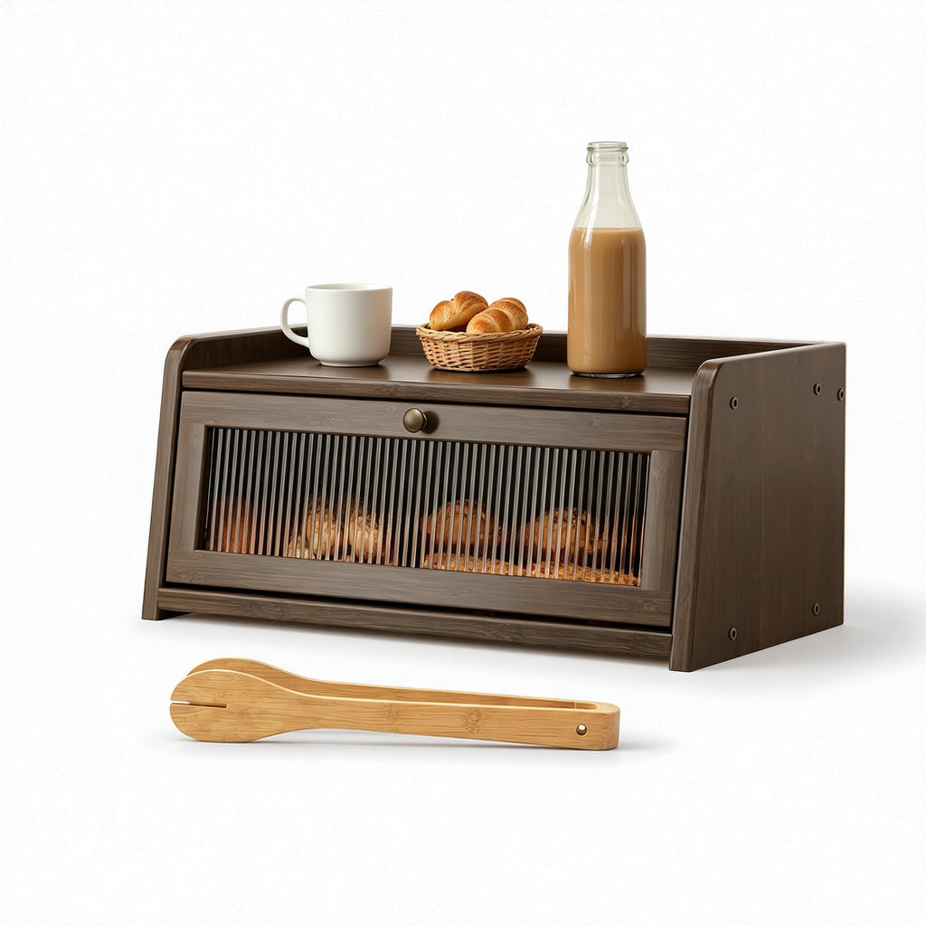 Bamboo Bread Box with Window S5087