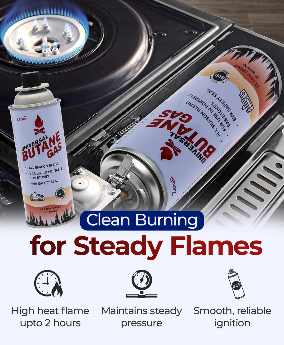 Butane Fuel Canister Cartridge 13.4 fl oz R488