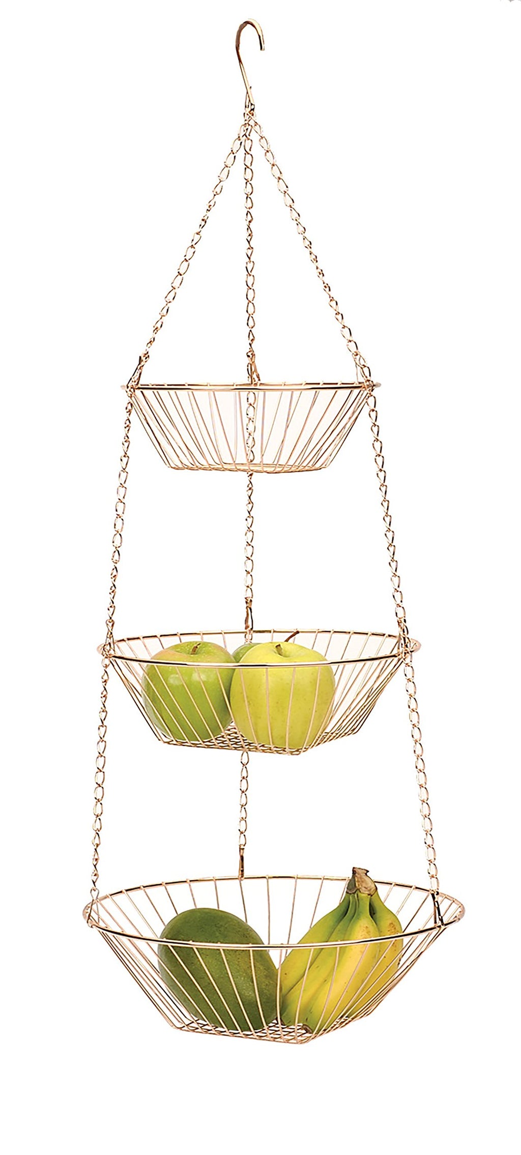 3-Tier Copper Wire Hanging Baskets F124