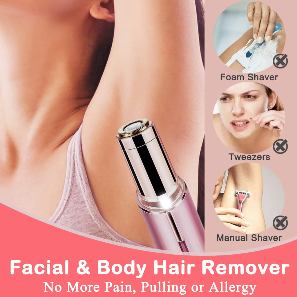 Pink Portable Electric Facial Hair Remover K6710
