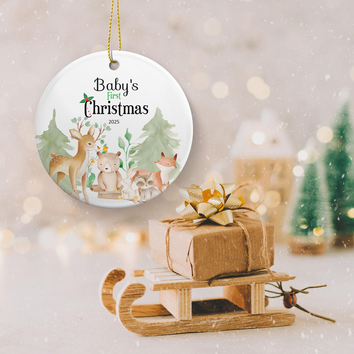 Baby's First Christmas Ornament 2025 Ceramic Decoration F3467