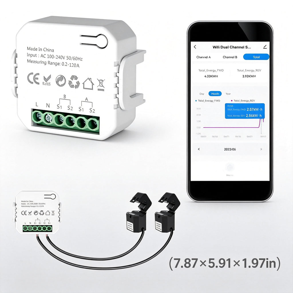 Smart Home Energy Monitor 2x120A Dual Channel F720
