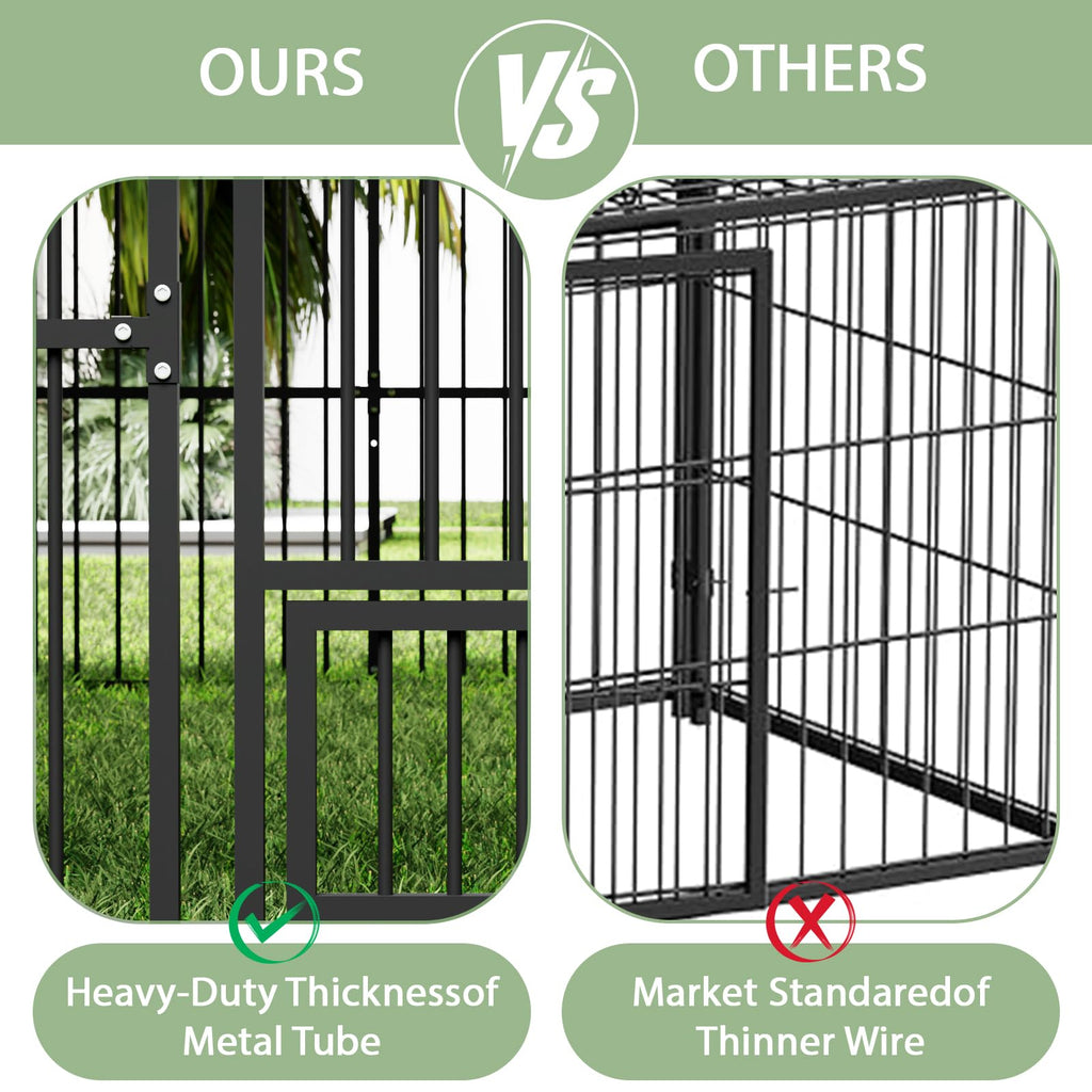 10x20x6.5 FT Heavy-Duty Metal Outdoor Dog Kennel D707