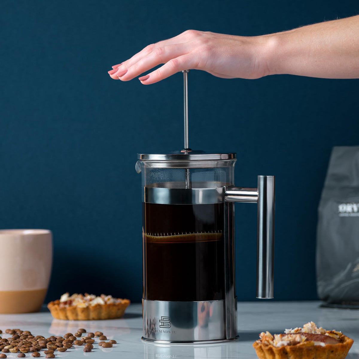 34 oz Borosilicate Glass French Press Coffee Maker P92649