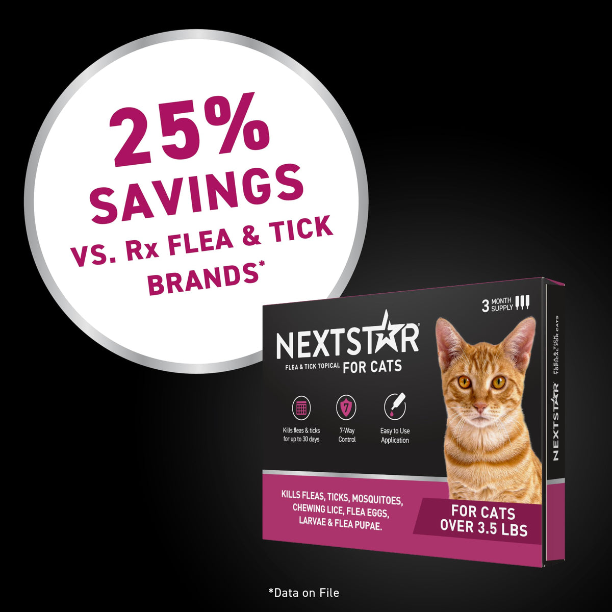 Flea & Tick Topical Cats 3-Month C337
