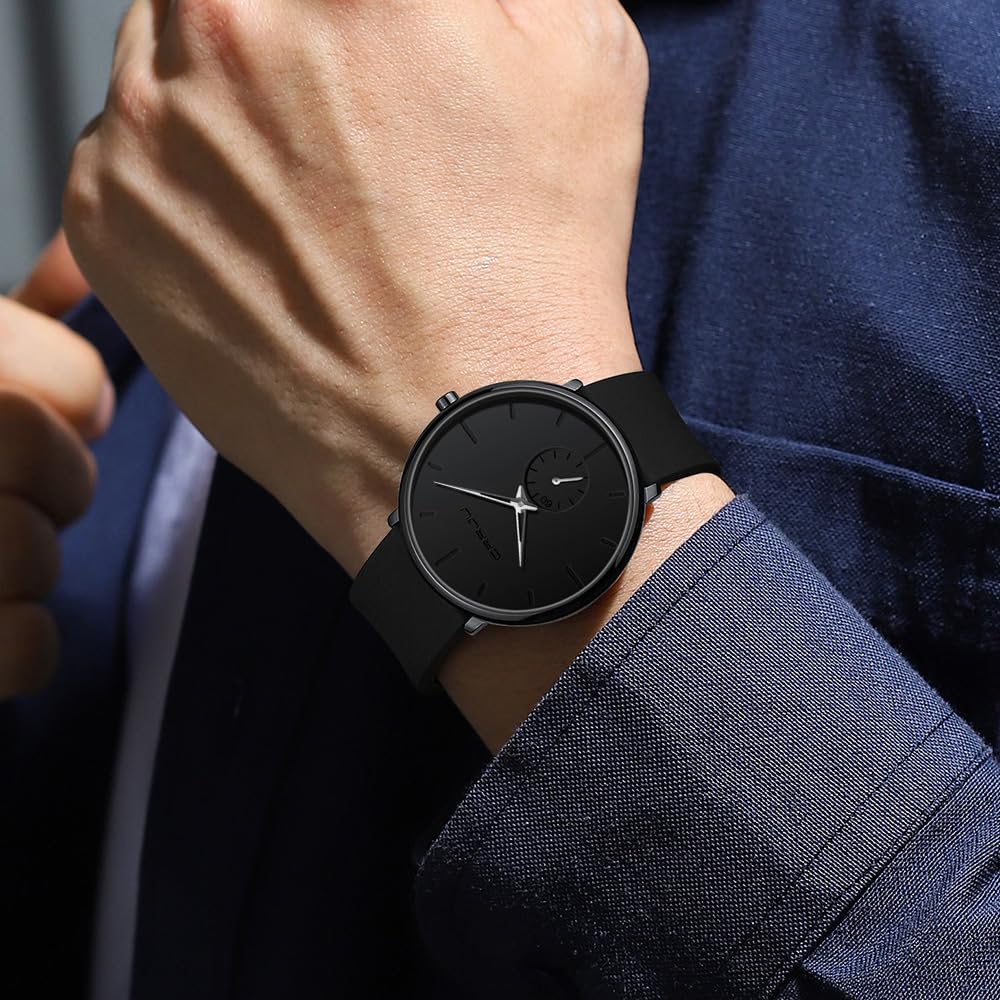 Waterproof Quartz Ultra Thin Wristwatches with Silicone Band M84456
