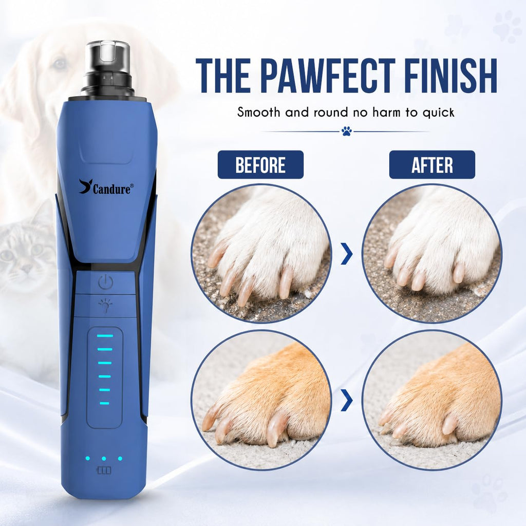 Quiet Rechargeable Dog Nail Grinder with LED Light T4635