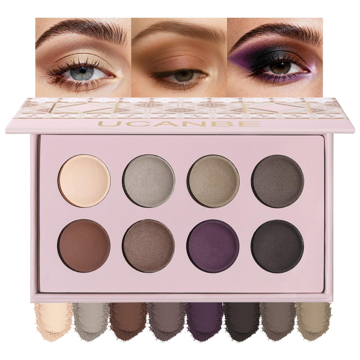 8 Color Nude Smokey Baked Matte Eyeshadow Palette Y72296