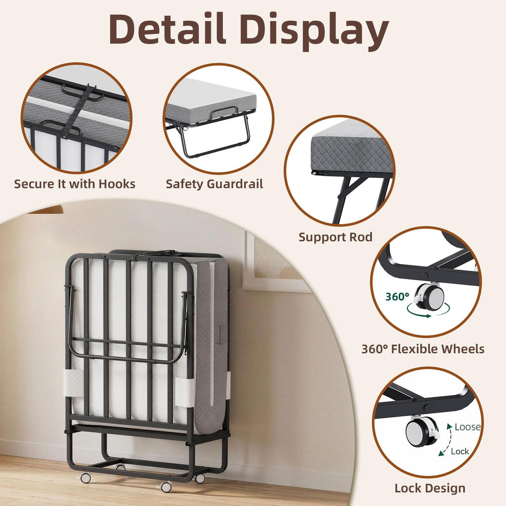 Adjustable Folding Bed with Mattress H542