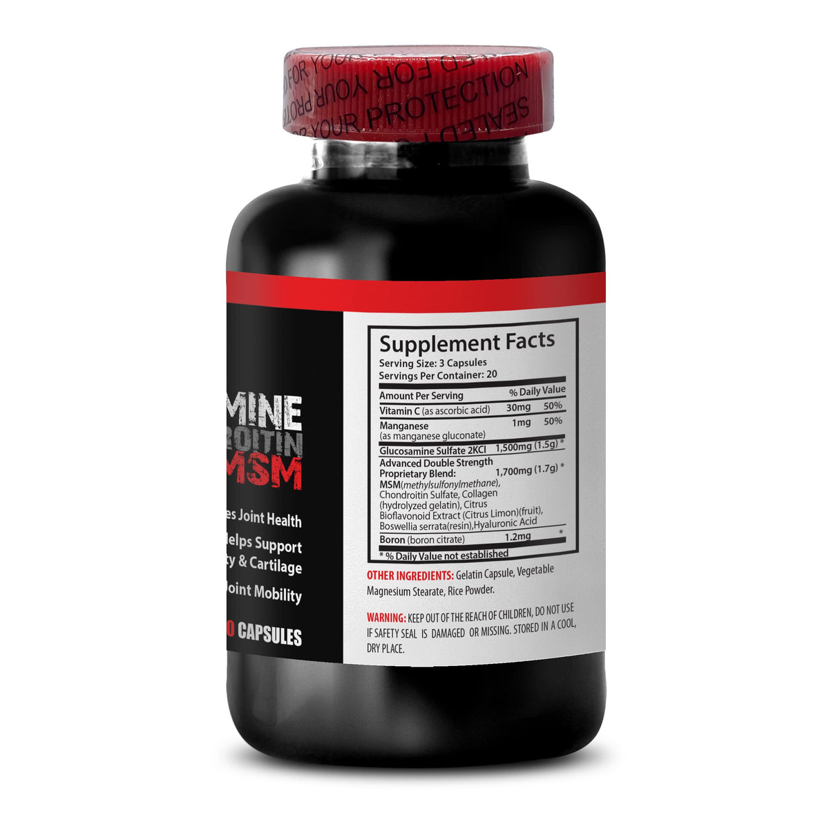 MSM Glucosamine Chondroitin Capsules 180 Tablets B70345