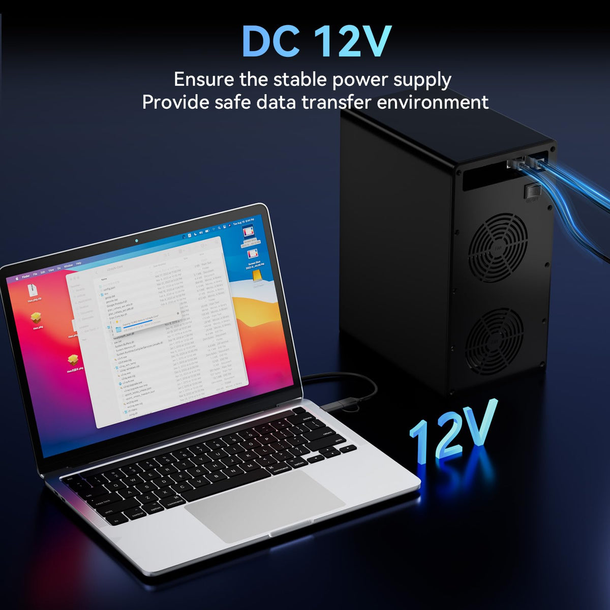 Aluminum 8 Bay Hard Drive RAID Enclosure with Cooling Fan H708821