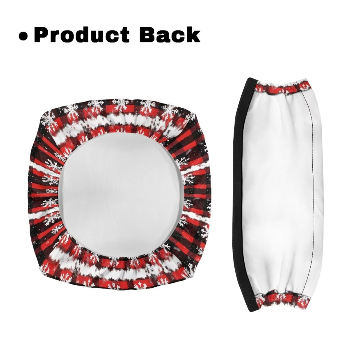 Snowflake Red Plaid Rollator Walker Seat and Backrest Cover Set N6141