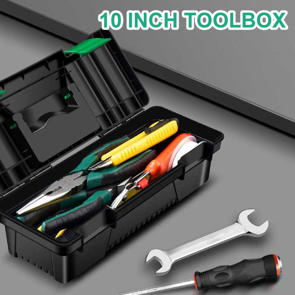 10-inch Plastic Tool Box with Handle and Removable Tray Z43120