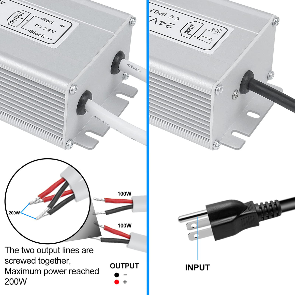 24V 200W IP67 Waterproof LED Power Supply H6878
